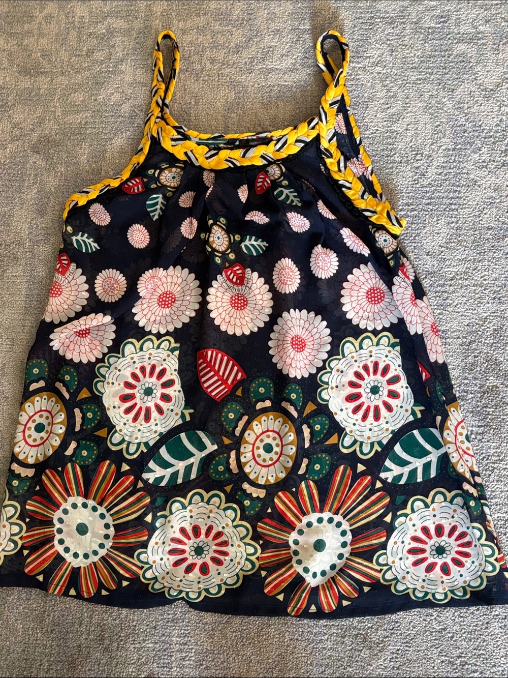 Millau / LF Floral Braided Shoulder Strap Mini Dress One Size